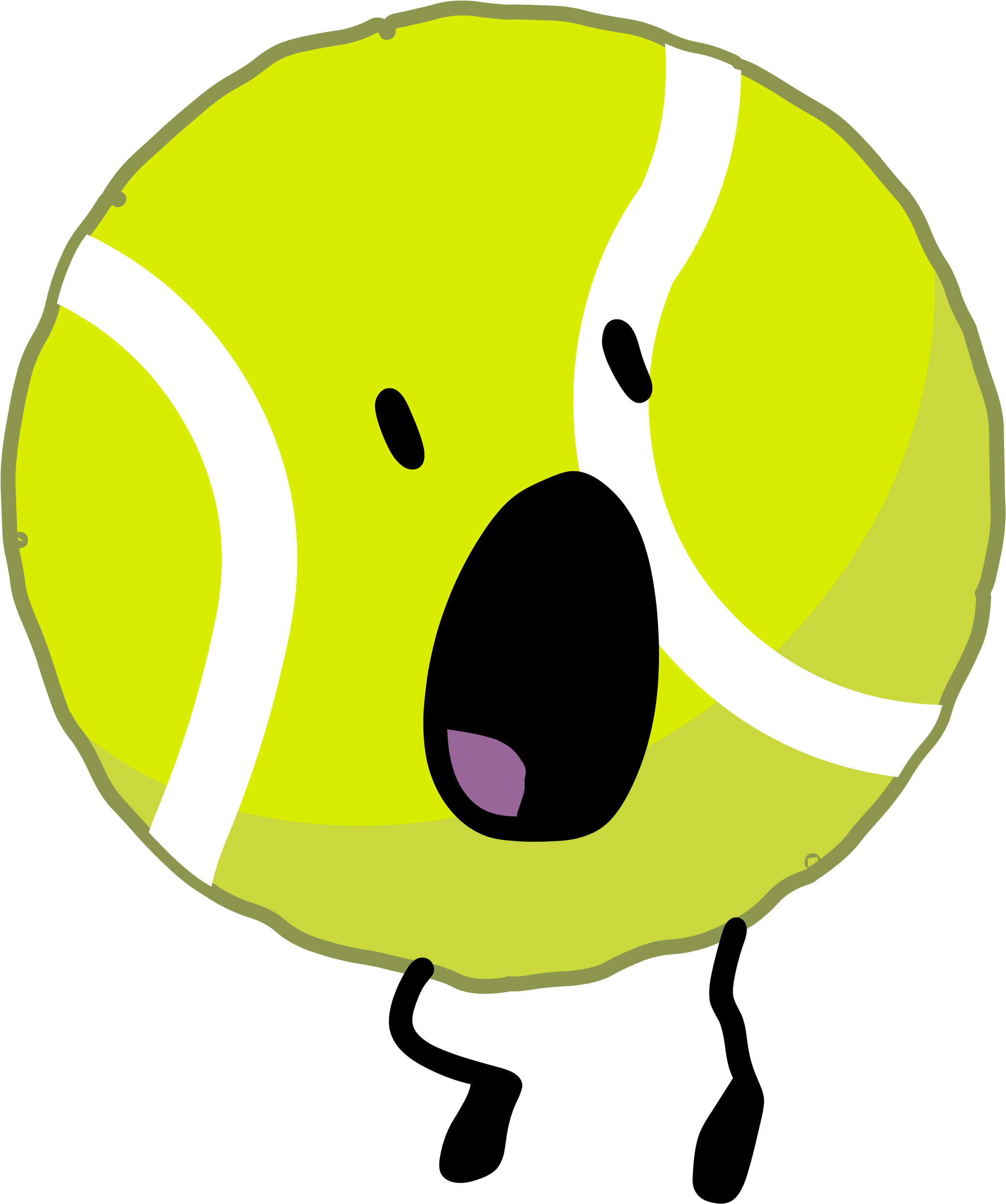 Tennis Ball - Tennis Ball Battle For Dream Island Clipart (2139x2545), Png Download