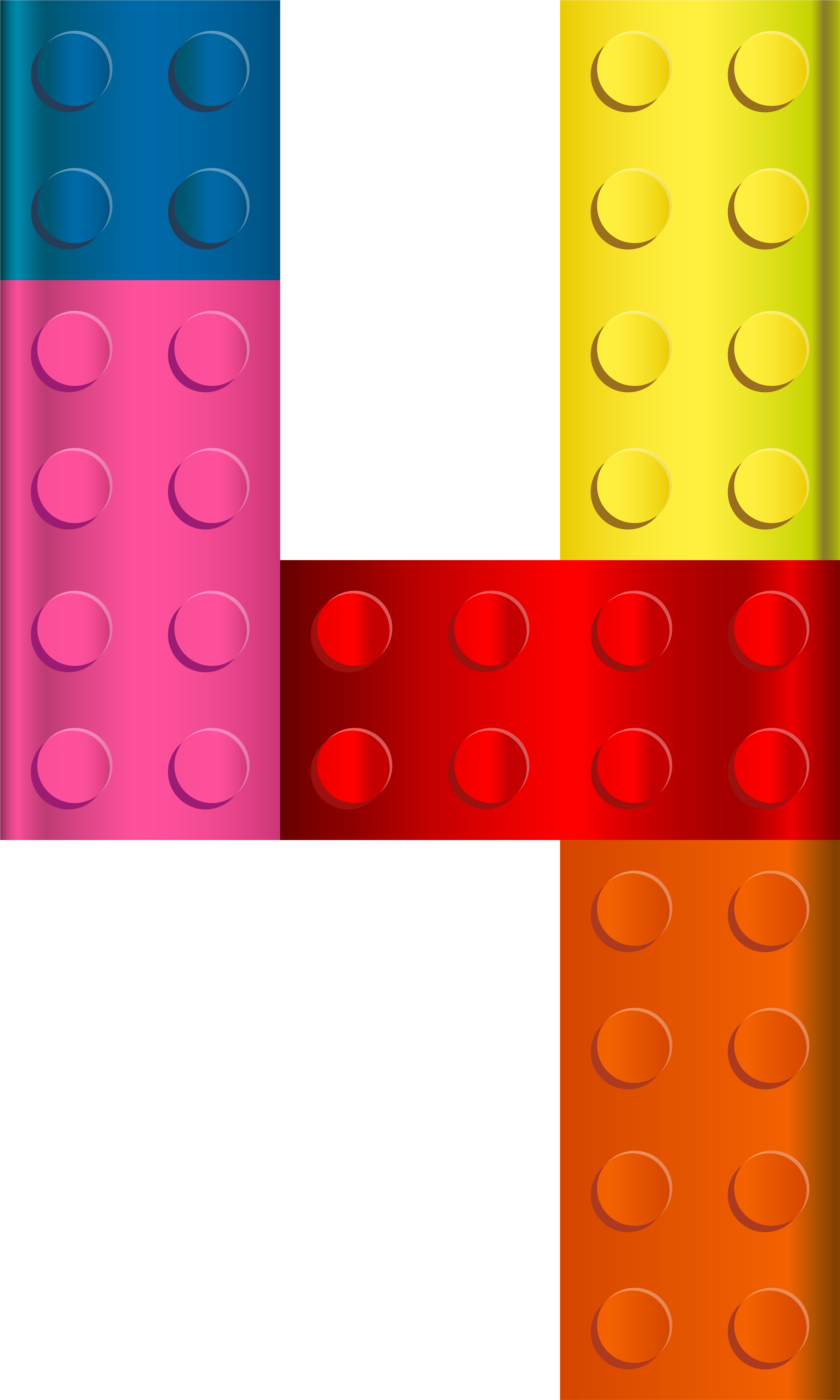 Lego Number Four Png Transparent Clip Art Image - 4 Lego Png (4800x8000), Png Download