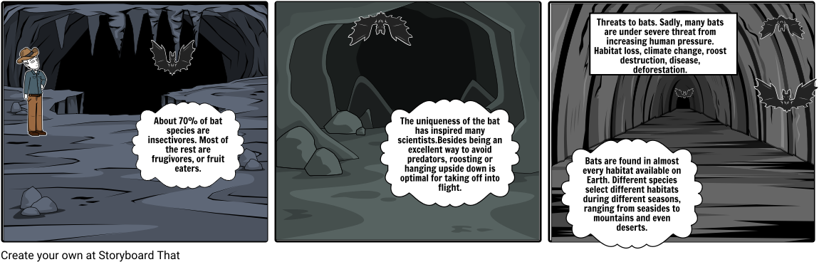 The Bats - Cartoon Clipart (1164x385), Png Download