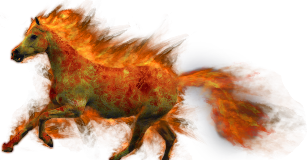 Fuego Png - Caballo De Fuego Png Clipart (1024x534), Png Download