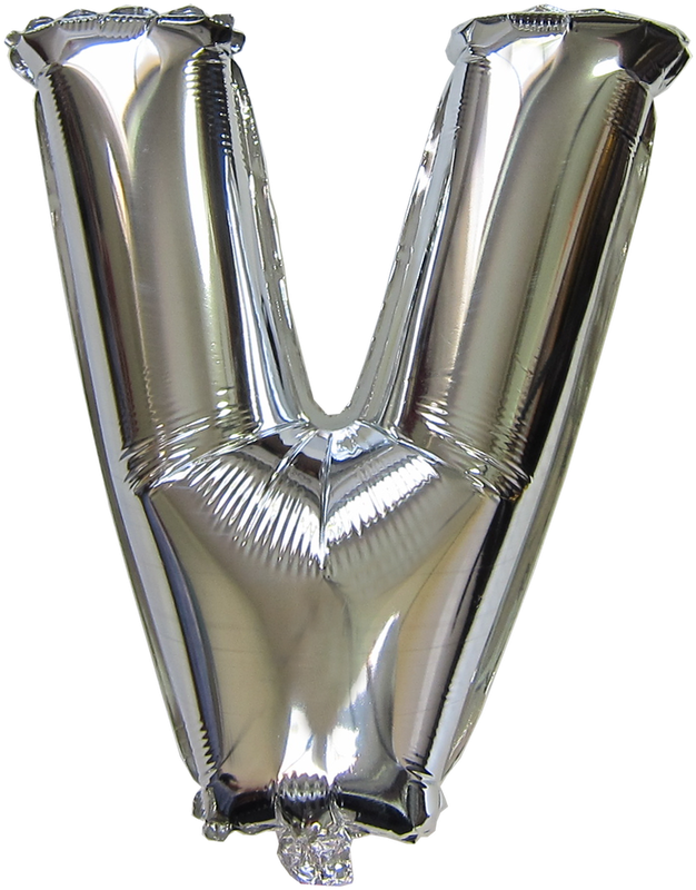 16“ Silver Letter Helium Foil Balloon V - Exhaust Manifold Clipart (1000x1000), Png Download