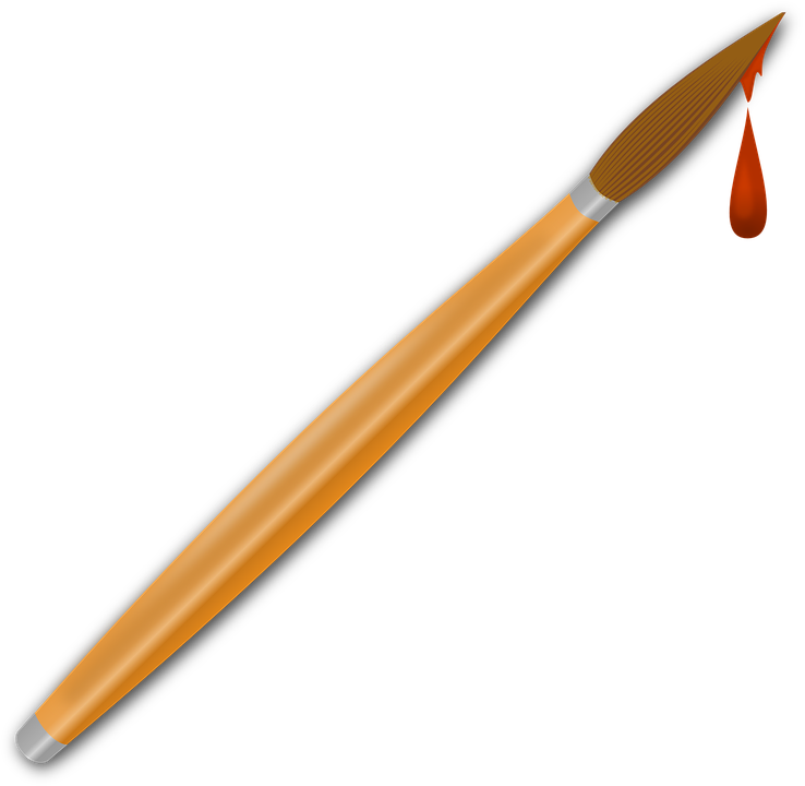 Cartoon Transparent Paintbrushes Clipart (738x720), Png Download