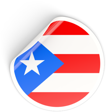 Illustration Of Flag Of Puerto Rico - Bandera De Puerto Rico En Circulo Clipart (640x480), Png Download