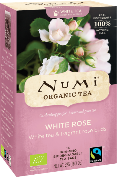 Numi Organic White Rose - White Rose Tea Numi Clipart (600x600), Png Download