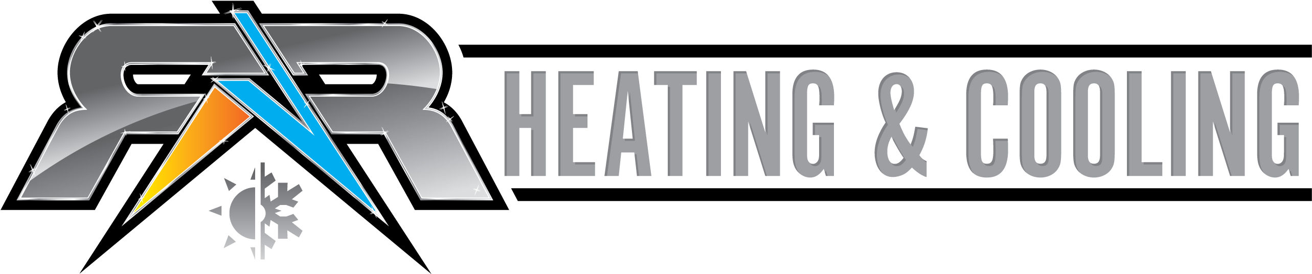 R & R Heating And Cooling Clipart (2592x576), Png Download