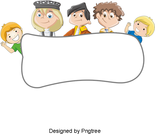 Card Child Children Cute Border, Card Tong, Lovely, - Cartoon Clipart (662x573), Png Download