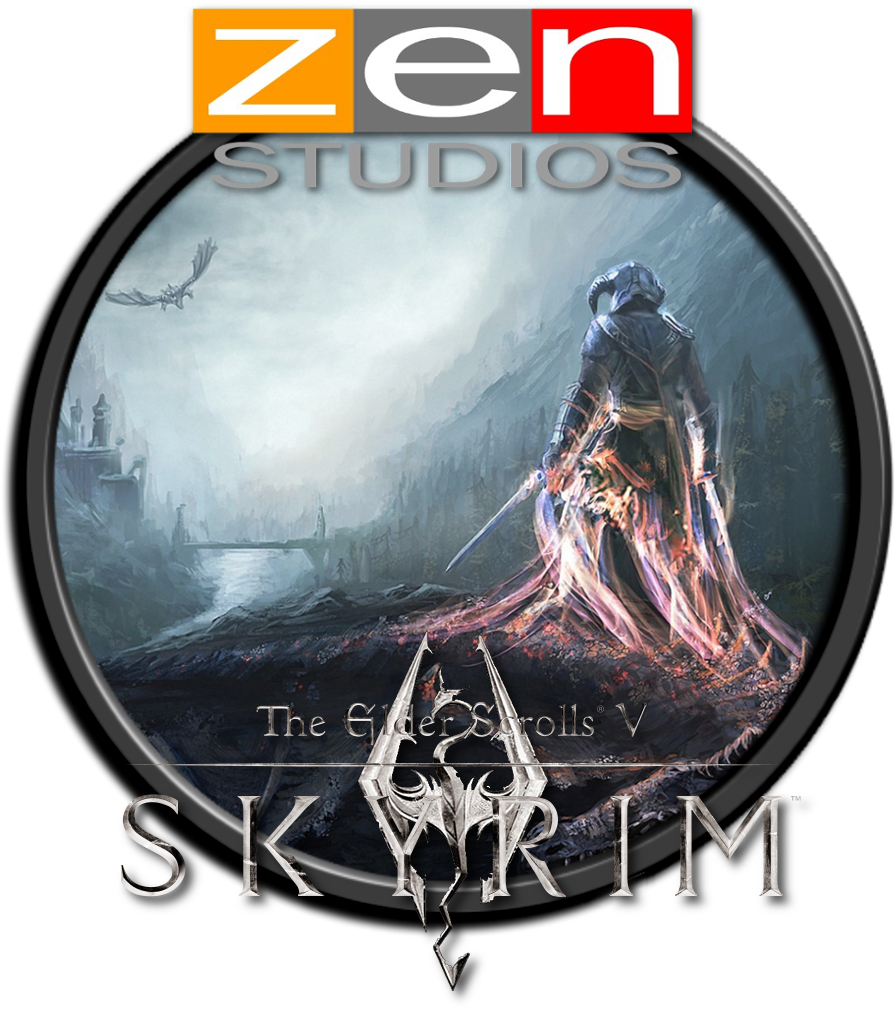 Zen - Skyrim - Skyrim Clipart (1365x1035), Png Download