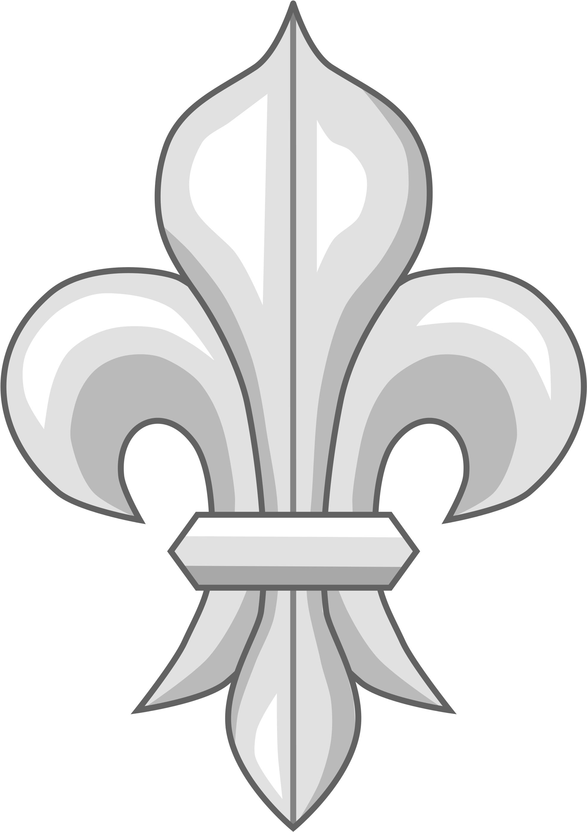 Open - Lys Argent Clipart (2000x2853), Png Download