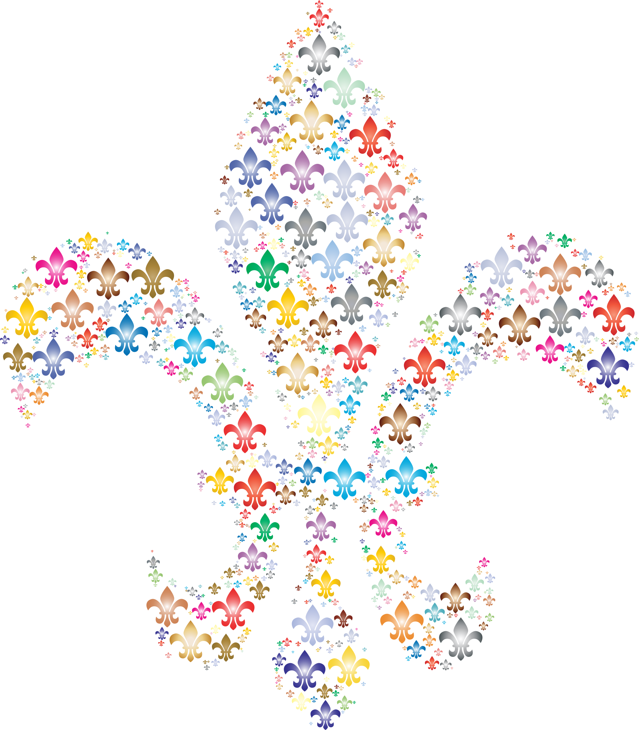 This Free Icons Png Design Of Colorful Fleur De Lis Clipart (2038x2326), Png Download