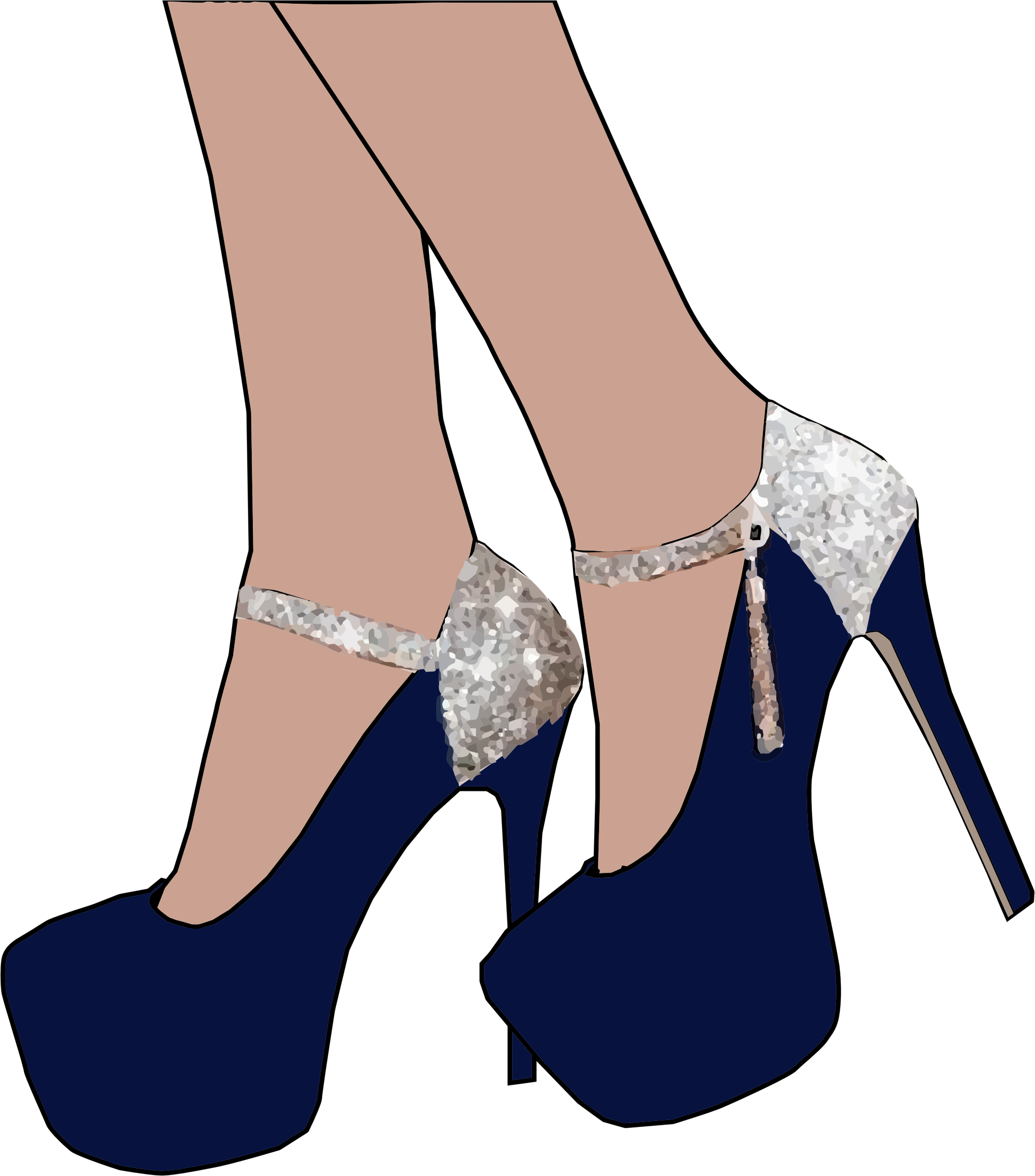 This Free Icons Png Design Of Sparkly Women's Shoes Clipart (1940x2204), Png Download