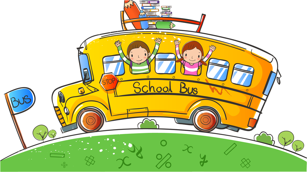 School Bus Clip Art - School Bus * .png Transparent Png (1000x600), Png Download