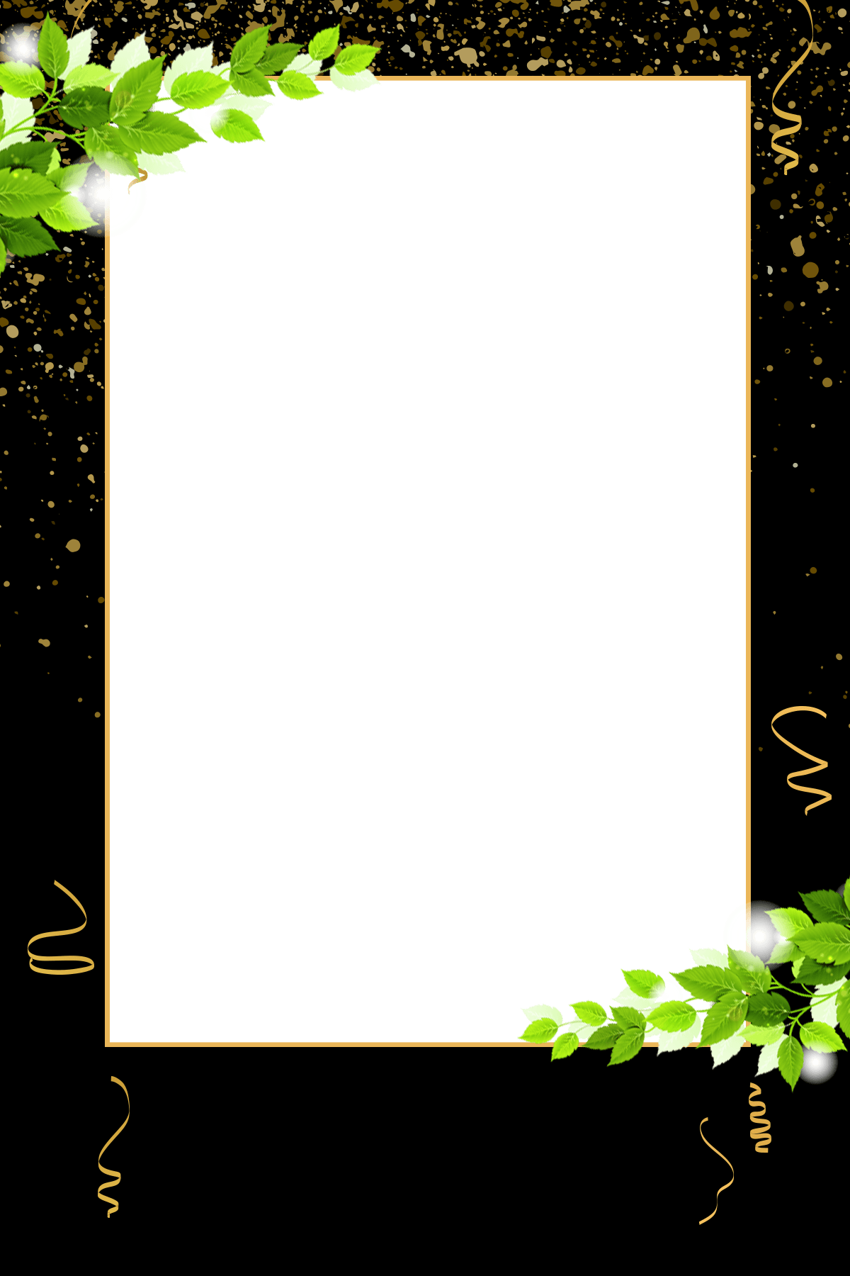 Gold , Png Download - Picture Frame Clipart (1200x1800), Png Download