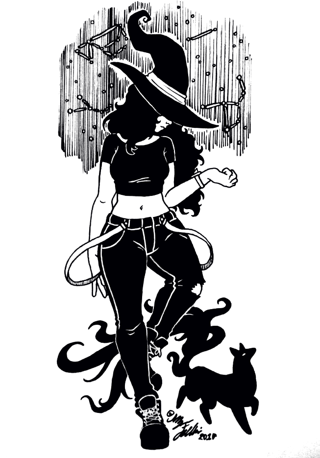 652 X 960 9 - Witch Drawing Clipart (652x960), Png Download