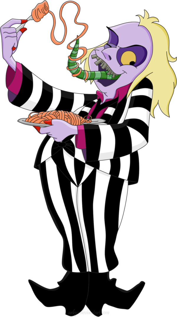 Spaghetti Twirl By Arkyz - Beetlejuice Cartoon Png Clipart (600x1069), Png Download