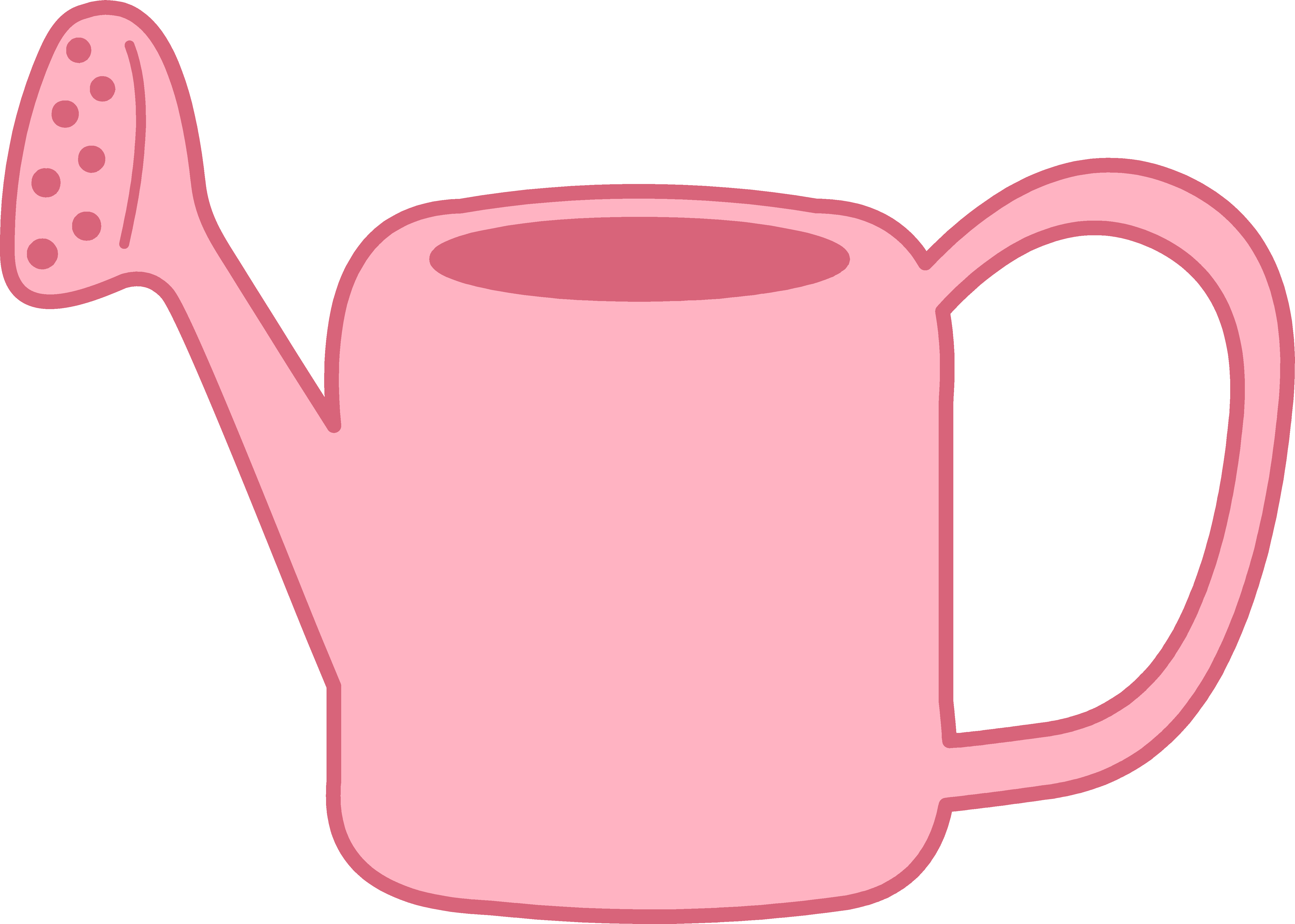 Graphic Free Download Pink Watering Can Clip Art - Cute Watering Can Cartoon - Png Download (5473x3907), Png Download