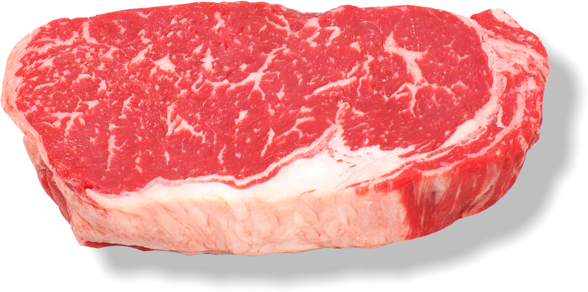 Rib Eye Steak Raw Clipart (1212x614), Png Download
