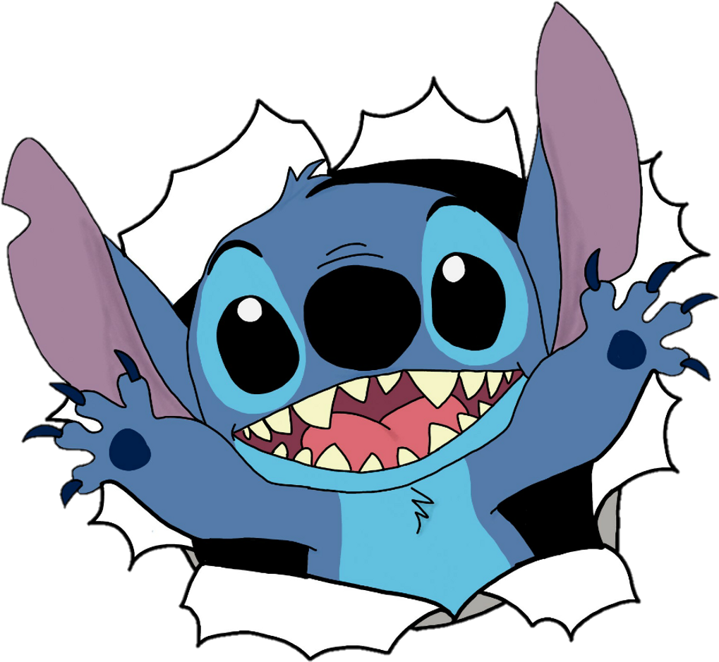 Liloandstitch Sticker - Lilo And Stitch Hello Clipart (1024x979), Png Download