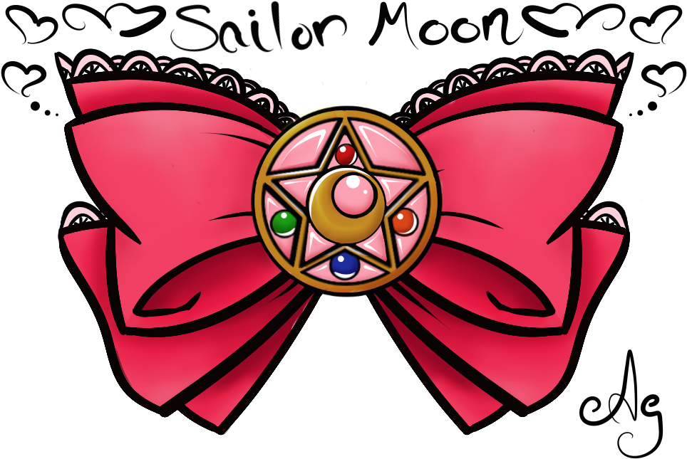 Sailor Moon Clipart Pink Transparent - Sailor Moon Tattoo Bow - Png Download (982x689), Png Download