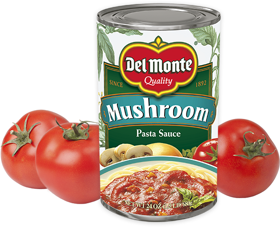 Mushroom Pasta Sauce - Del Monte Pasta Sauce Clipart (1050x455), Png Download