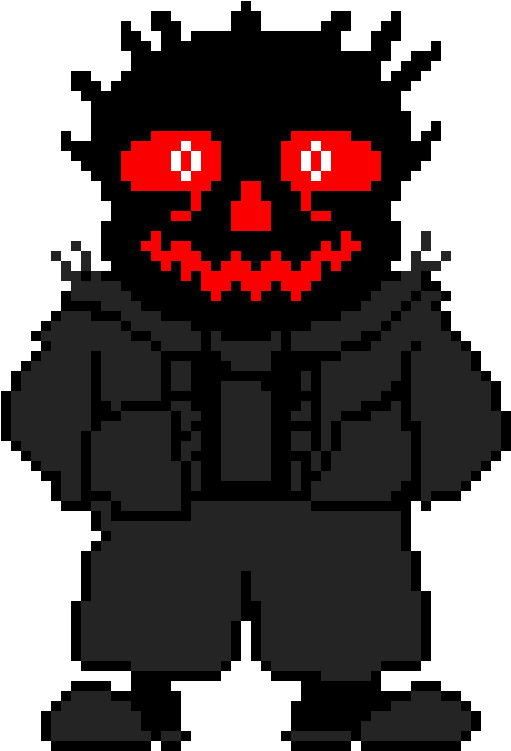 Hate Sans Sprite - Killer Sans Pixel Art Clipart (511x751), Png Download