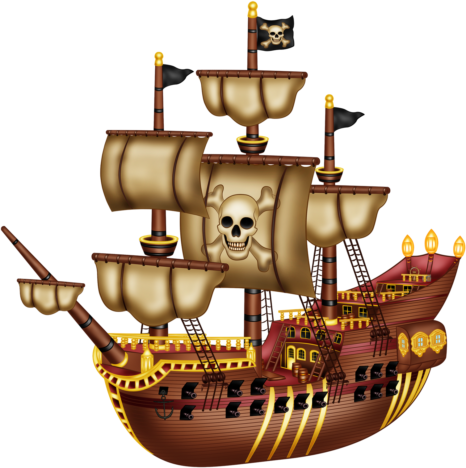 Planks Clipart Pirate Ship - Pirate Ships Clipart - Png Download (1600x1600), Png Download