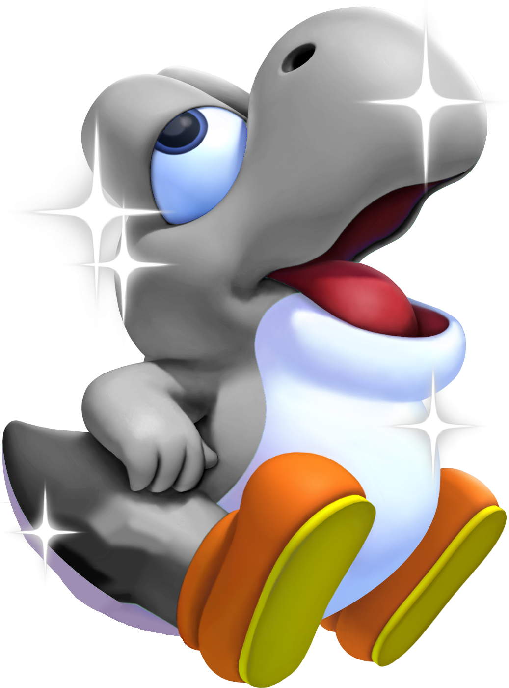 Silver Baby Yoshi Clipart (1037x1400), Png Download