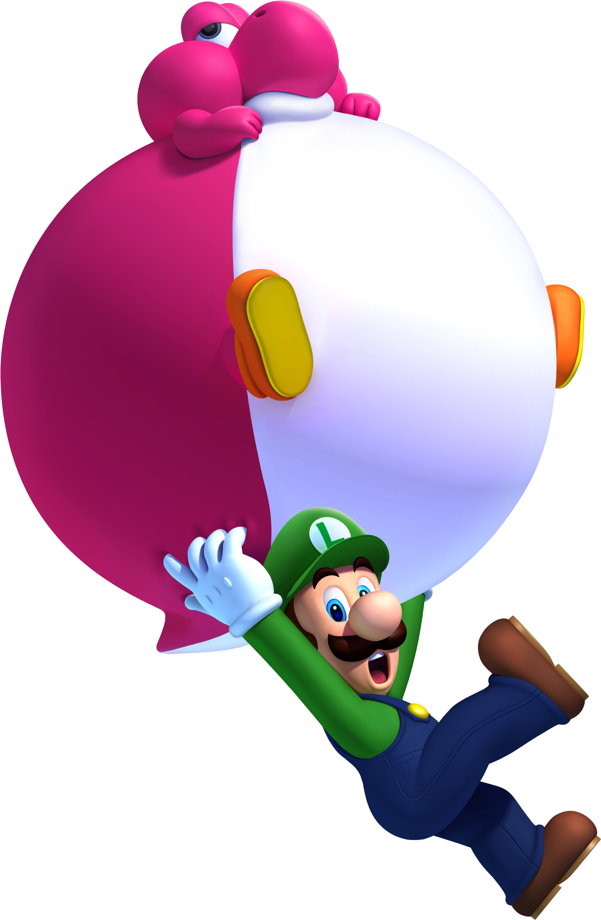 Yoshi Clipart Luigi - New Super Mario Bros U Deluxe Baby Yoshi - Png Download (3500x3500), Png Download