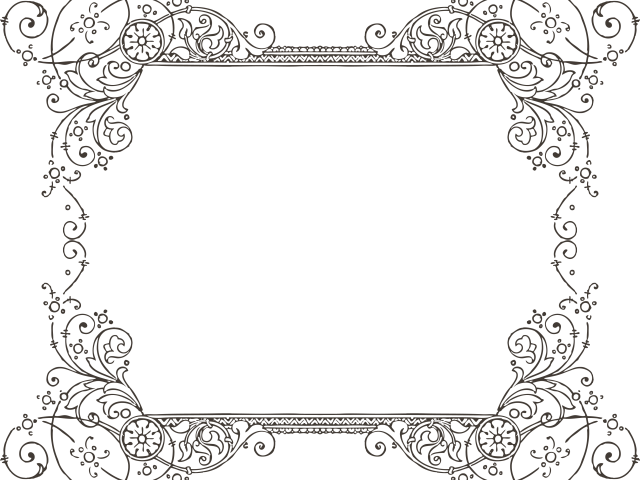 Fancy Black Border Png - Elegant Silver Border Png Clipart - Large Size Png  Image - PikPng
