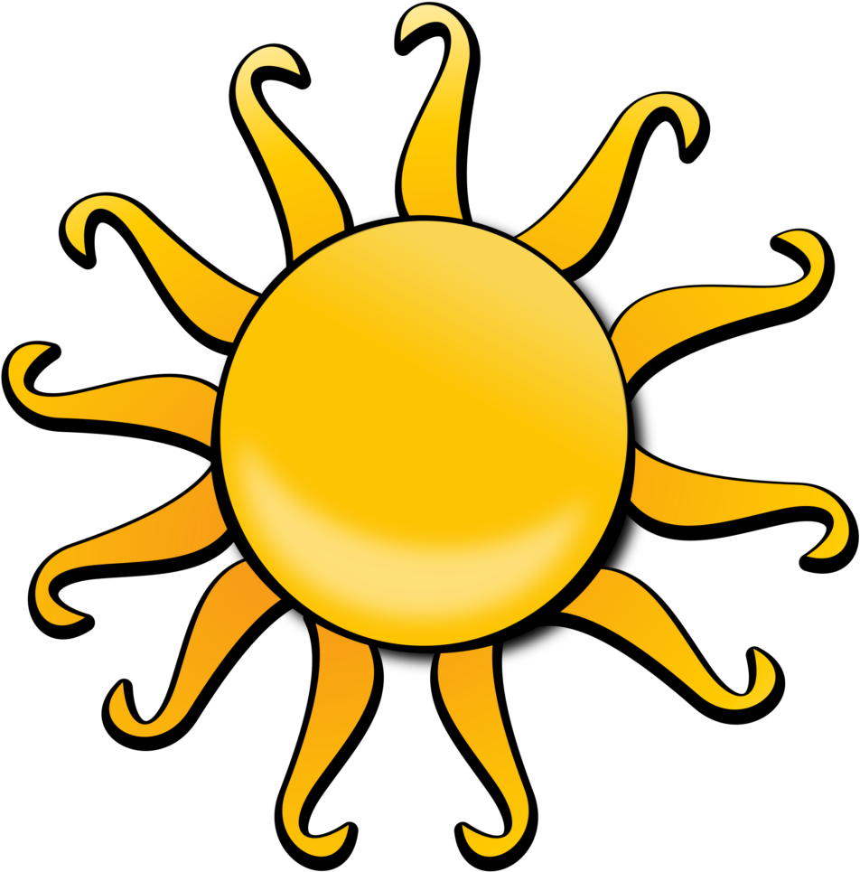 Clipart Transparent Library Cartoonsun Cartoon Sun - Png Download (1003x1024), Png Download