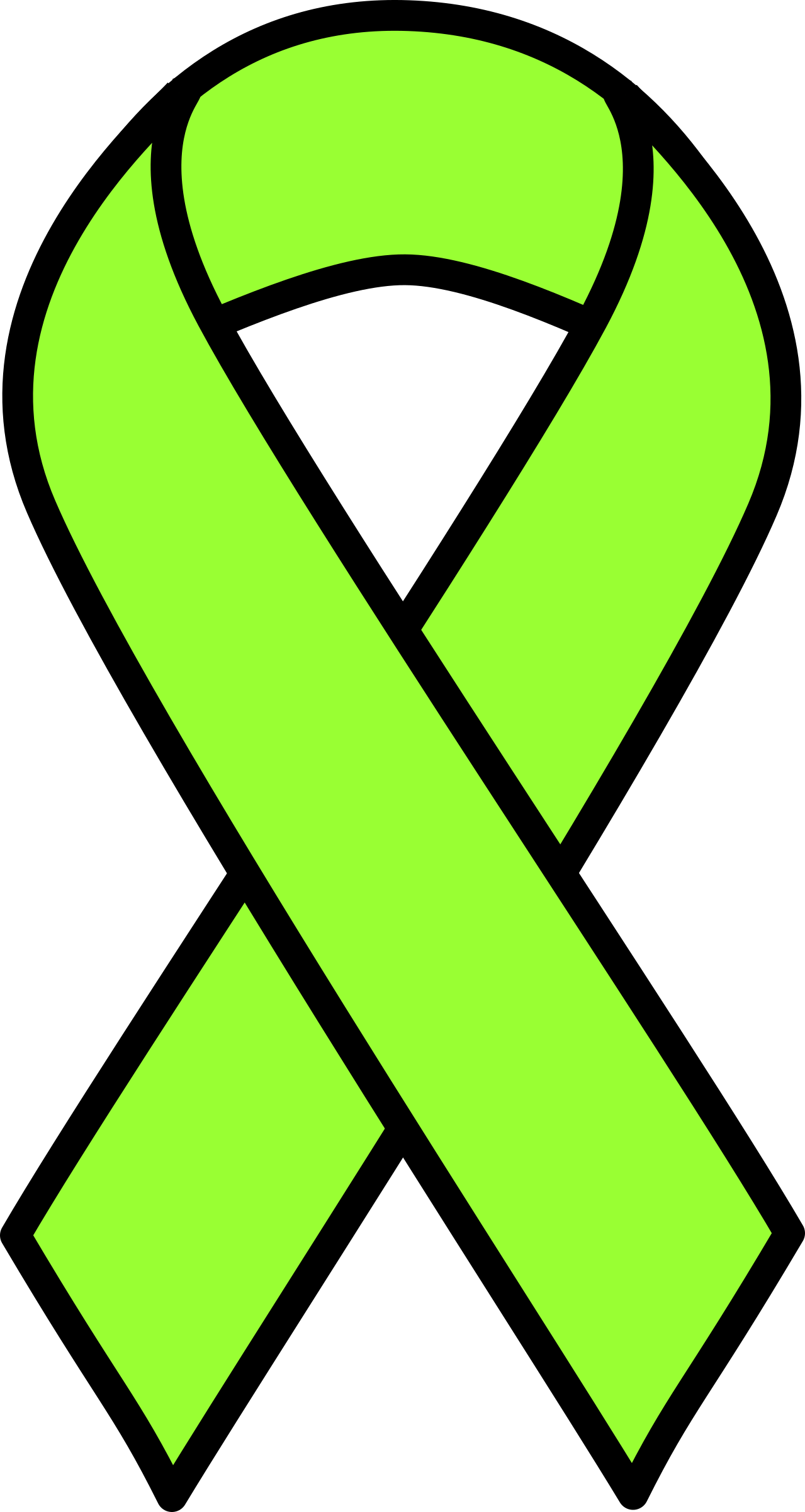 This Free Icons Png Design Of Lime Lymphoma Ribbon Clipart (1279x2400), Png Download