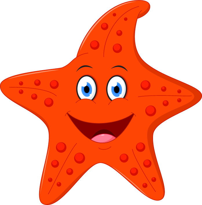 Clip Art Library Library Drawing Royalty Free Comics - Star Fish Cartoon Png Transparent Png (697x707), Png Download