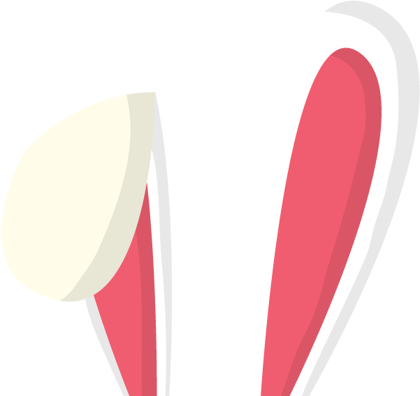 Bunny Ears Easter - Oval Clipart (800x585), Png Download