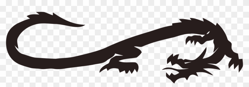 Dragon Computer Icons Black And White Abziehtattoo - Long Dragon Clipart - Png Download #1067