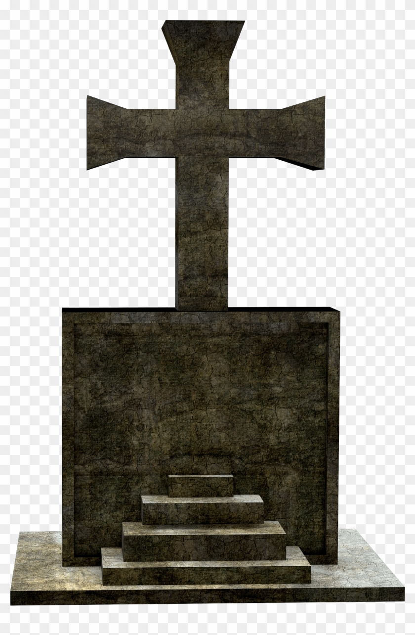 Cross, Object, Cemetery, Religion, Tombstone, Grave, - Cemetery Stone Border Png Clipart #1255