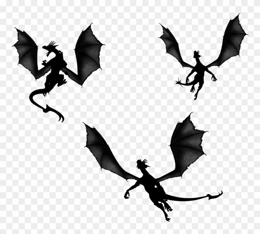 Dragon Silhouette - Game Of Thrones Dragones Silueta Clipart