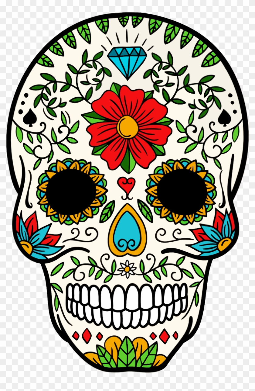 Sugar Skull Png - Day Of The Dead Cartoon Skulls Clipart #1663