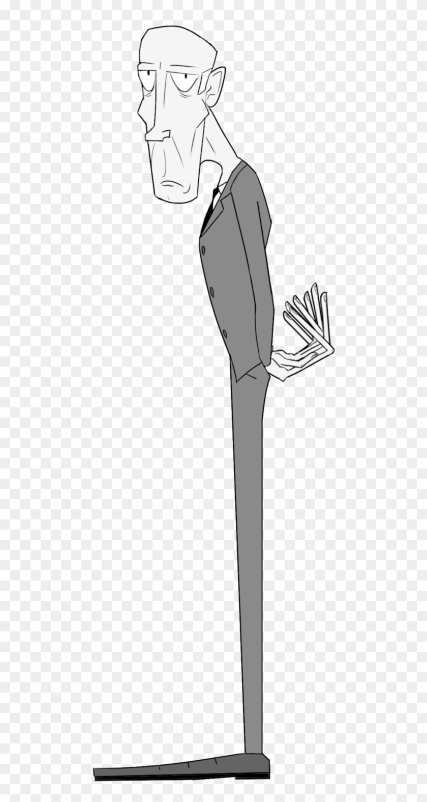 Slender Man Clipart Tall Skinny Man - Tall Skinny Man Cartoon - Png Download #1705