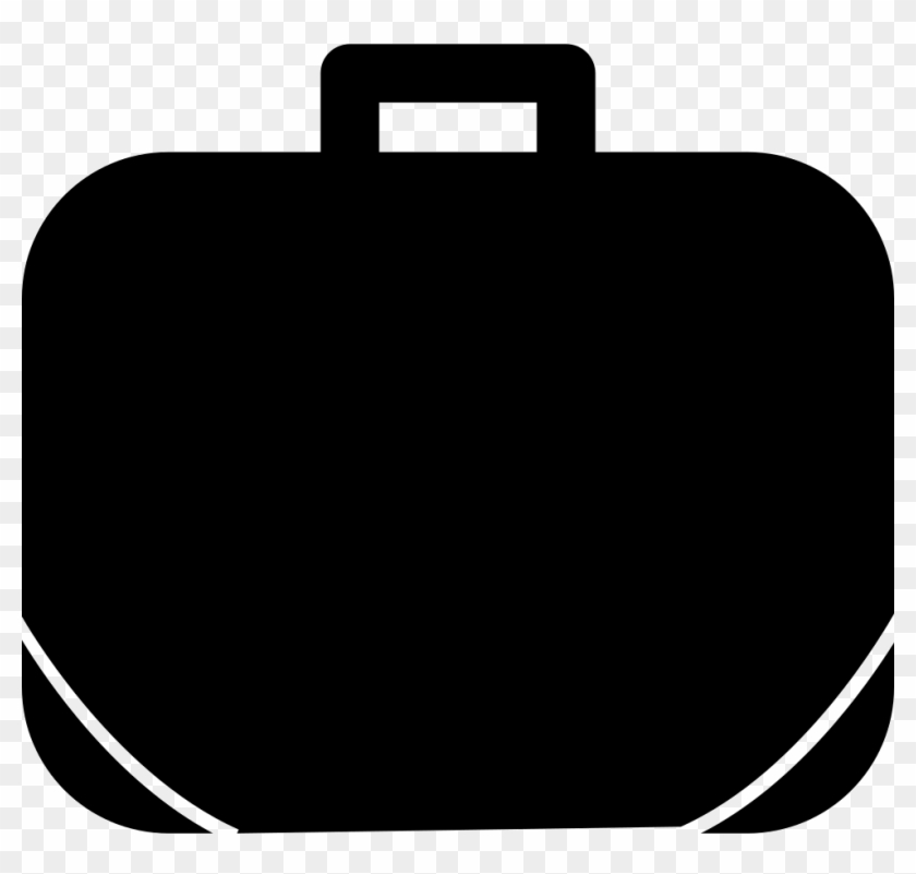 Suitcase With White Lines Design Comments - Briefcase Clipart #1904