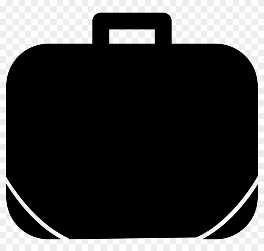 Suitcase With White Lines Design Comments - Briefcase Clipart