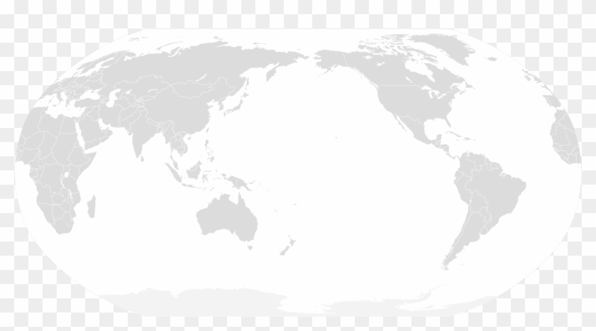 Japan Map Png - Blank Pacific Ocean Centered World Map Clipart