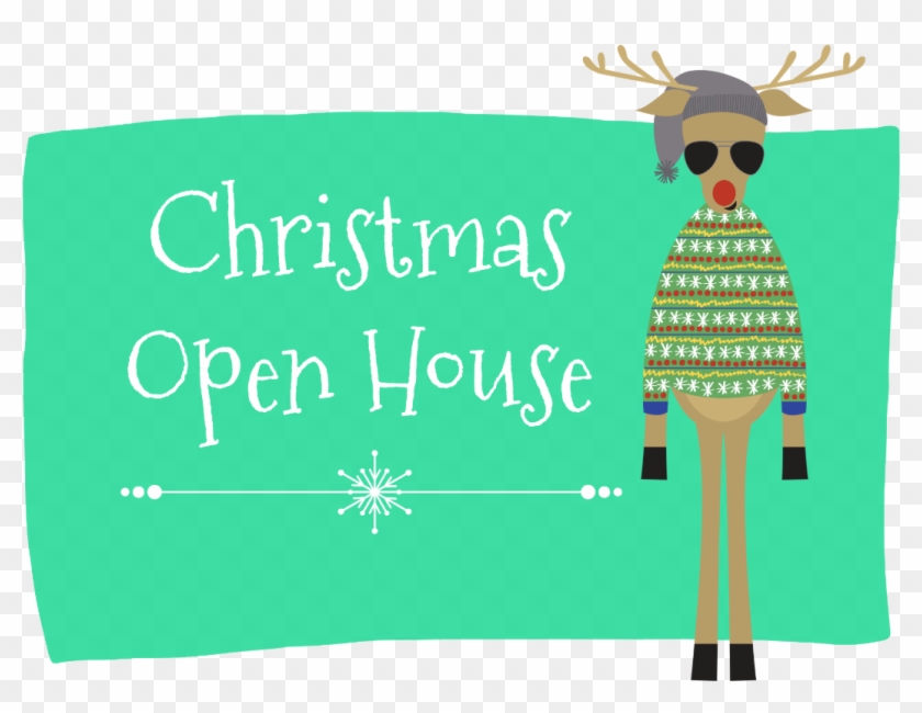 Christmas Open House Hipster Rudolph - Christmas Day Clipart #2344