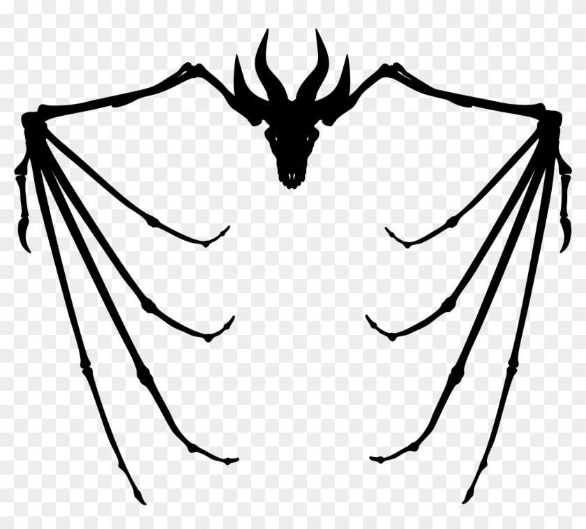 This Free Icons Png Design Of Dragon Skeleton Silhouette Clipart