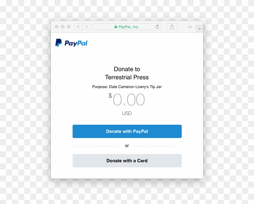 Donate To Terrestrial Press - Paypal Clipart