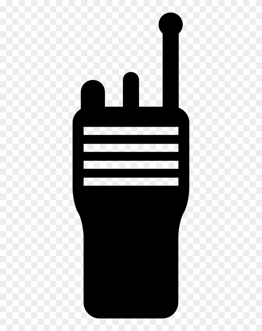 Police Walkie Talkie With White Lines Comments Clipart #2649