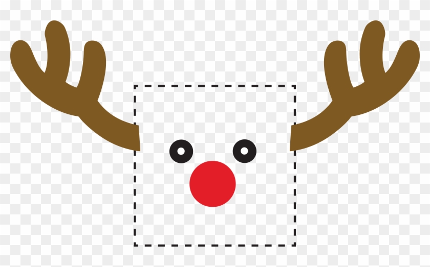 Rudolph Reindeer Light Switch Sticker - Corna Renna Png Clipart