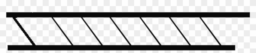White Outline And Black Lines - Slope Clipart #2831