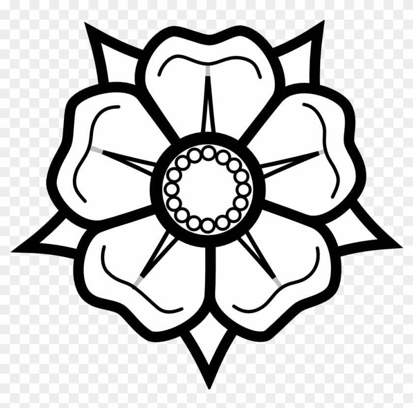 Rose Outline Png - Drawing Black And White Flower Clipart
