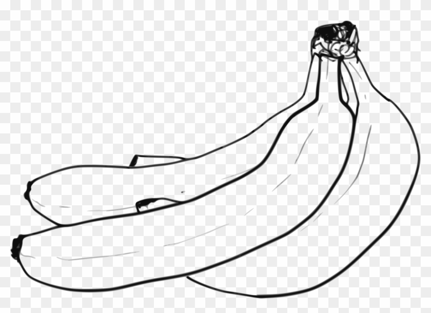 Big Image - Banana Line Art Clipart #3285