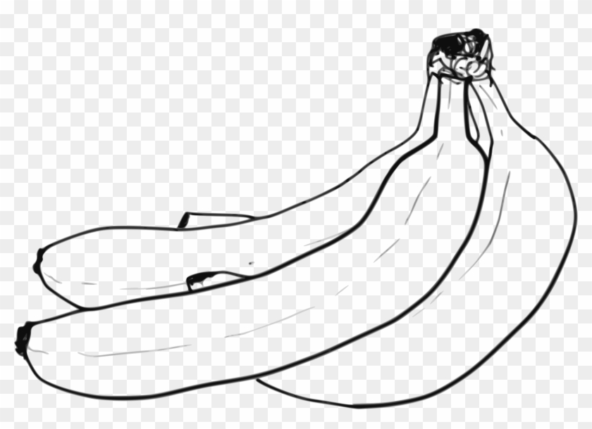 Big Image - Banana Line Art Clipart