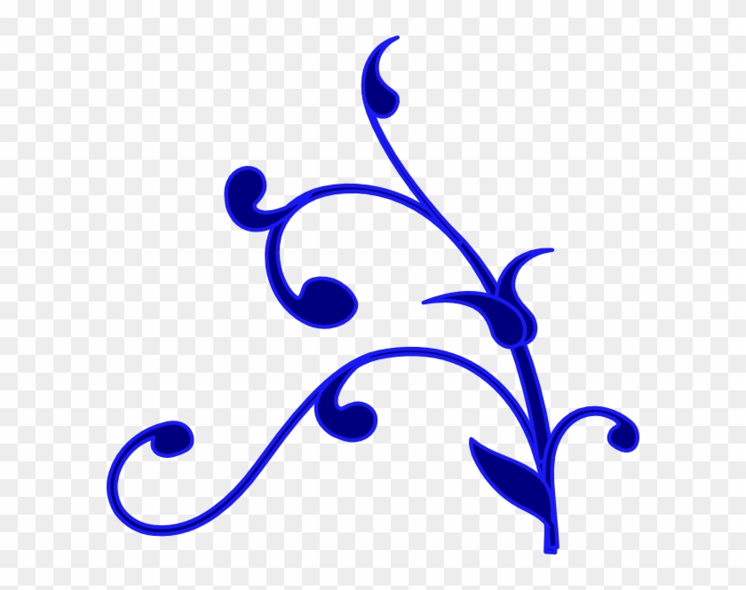 Navy Blue Flower Design Clipart #3840